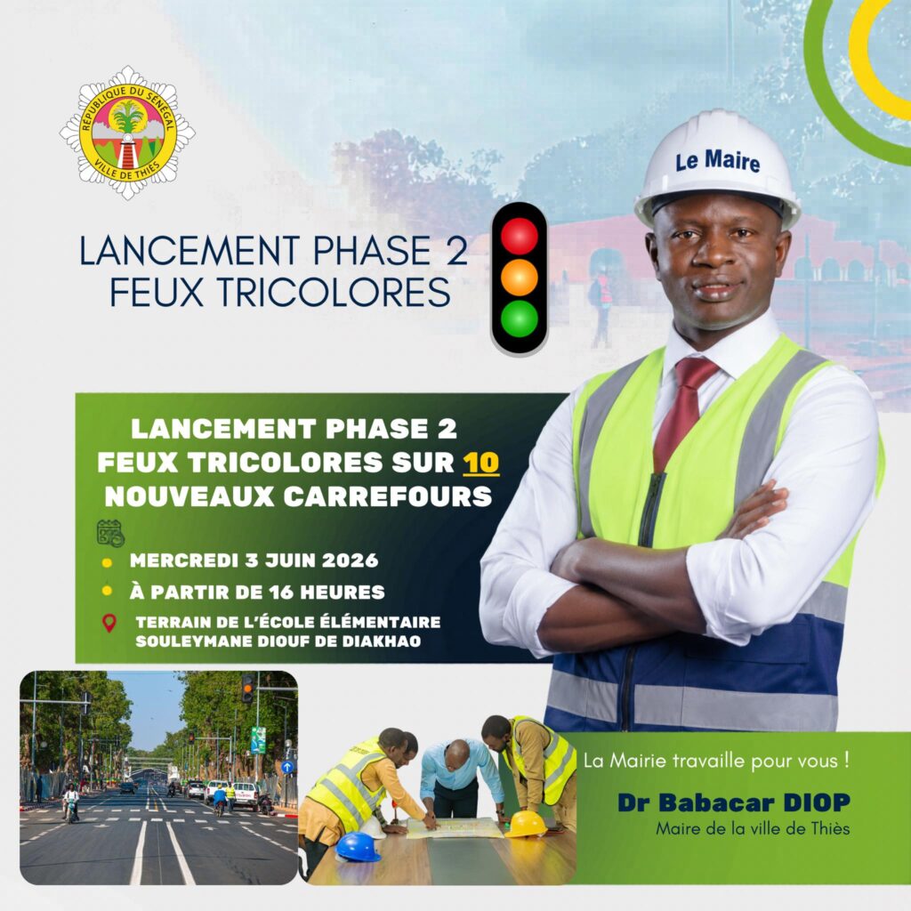 Modernisation de Thiès : Cap sur la rénovation de l&rsquo;éclairage public et du réseau routier ce mercredi à Diakhao